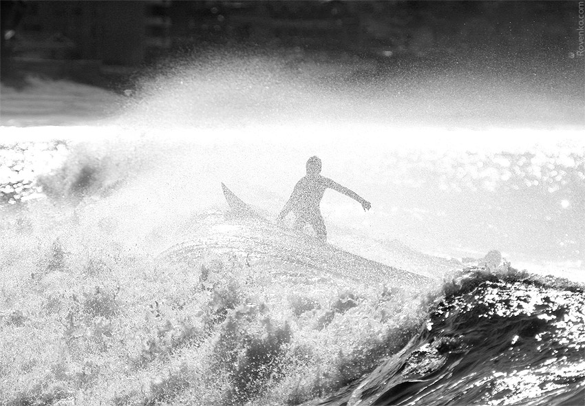 Surfing at Manly Beach